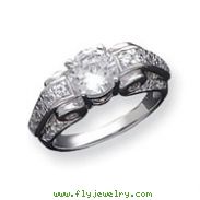 Sterling Silver Fancy CZ Ring