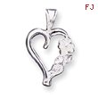 Sterling Silver Fancy Heart Charm