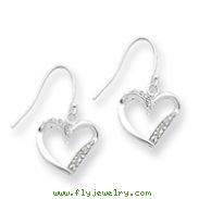 Sterling Silver Fancy Heart Earrings