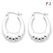 Sterling Silver Fancy Hoop Earrings