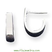 Sterling Silver Fancy J-Hoop Earrings