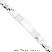 Sterling Silver Fancy Link ID Bracelet