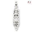 Sterling Silver Fancy Mezuzah Pendant