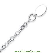 Sterling Silver Fancy Oval Disc Bracelet