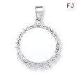 Sterling Silver Fancy Round Pendant