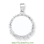 Sterling Silver Fancy Round Pendant