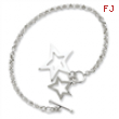 Sterling Silver Fancy Stars Bracelet