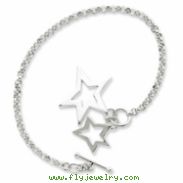 Sterling Silver Fancy Stars Bracelet