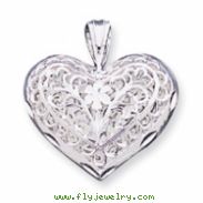 Sterling Silver Filigree Heart Charm