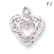 Sterling Silver Filigree Heart Charm