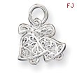 Sterling Silver Filigree Scroll Bells Pendant