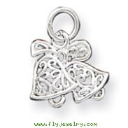 Sterling Silver Filigree Scroll Bells Pendant