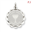 Sterling Silver First Holy Communion Disc Charm