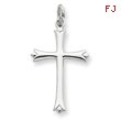 Sterling Silver Fleur De Lis Cross Charm