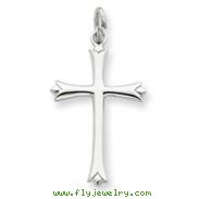 Sterling Silver Fleur De Lis Cross Charm