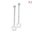 Sterling Silver Flower Drop Earrings