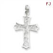 Sterling Silver Fluer de lis Cross Charm