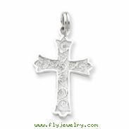 Sterling Silver Fluer de lis Cross Charm