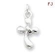 Sterling Silver Freeform Cross Charm