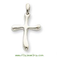 Sterling Silver Freeform Cross Pendant