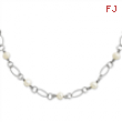 Sterling Silver Freshwater Cultured Pearl Necklace chain