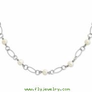 Sterling Silver Freshwater Cultured Pearl Necklace chain