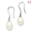 Sterling Silver Freshwater Pearl Dangle Earrings