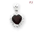 Sterling Silver Garnet & CZ Pendant