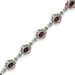 Sterling Silver Garnet Bracelet