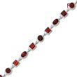 Sterling Silver Garnet Bracelet