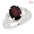 Sterling Silver Garnet Ring