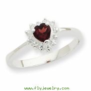 Sterling Silver Garnet Ring