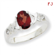 Sterling Silver Garnet Ring