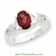 Sterling Silver Garnet Ring