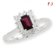 Sterling Silver Garnet Ring