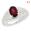 Sterling Silver Garnet Ring