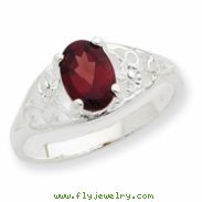 Sterling Silver Garnet Ring