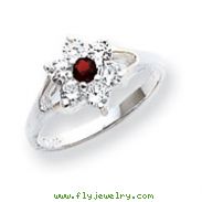 Sterling Silver Garnet Ring