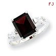 Sterling Silver Garnet Ring