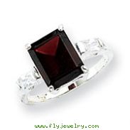 Sterling Silver Garnet Ring