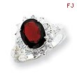 Sterling Silver Garnet Ring