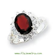 Sterling Silver Garnet Ring