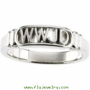 Sterling Silver Gents What Would Jesus Do Ring