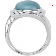 Sterling Silver Genuine Larimar Ring