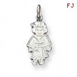 Sterling Silver Girl Martial Arts Charm