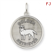 Sterling Silver Golden Retriever Disc Charm
