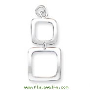 Sterling Silver Graduated Squares Dangle Pendant