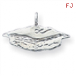 Sterling Silver Graduation Cap Charm