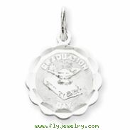 Sterling Silver Graduation Day Disc Charm