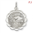 Sterling Silver Graduation Day Disc Charm